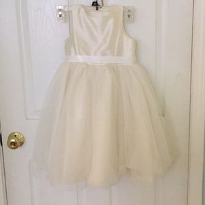 Flower Girl Dress with Tulle & Ribbon Waist